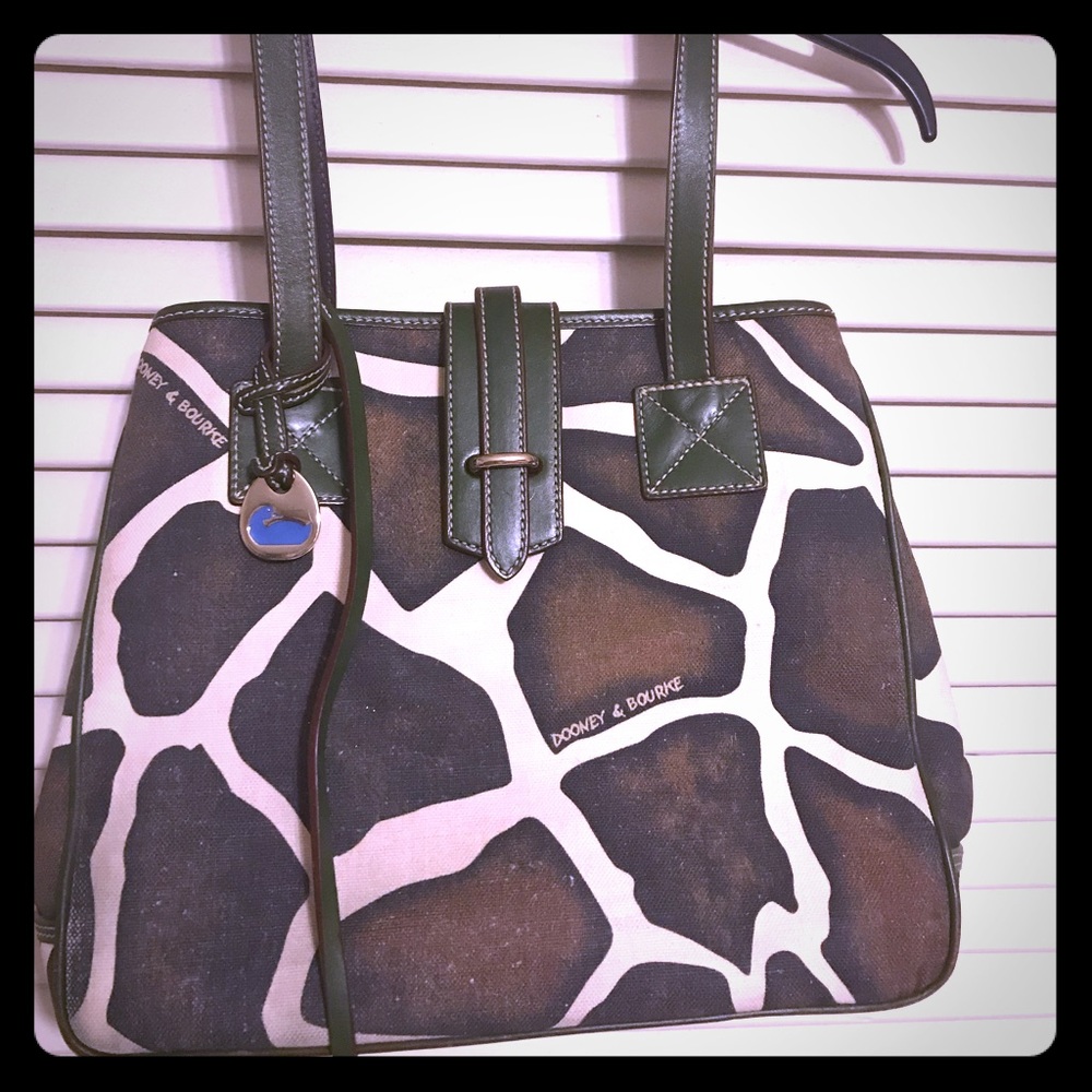 Dooney and Bourke giraffe print tote bag